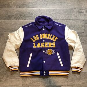 Ultra Game Official License NBA Los Angeles Lakers Bomber Jacket Adults Size M